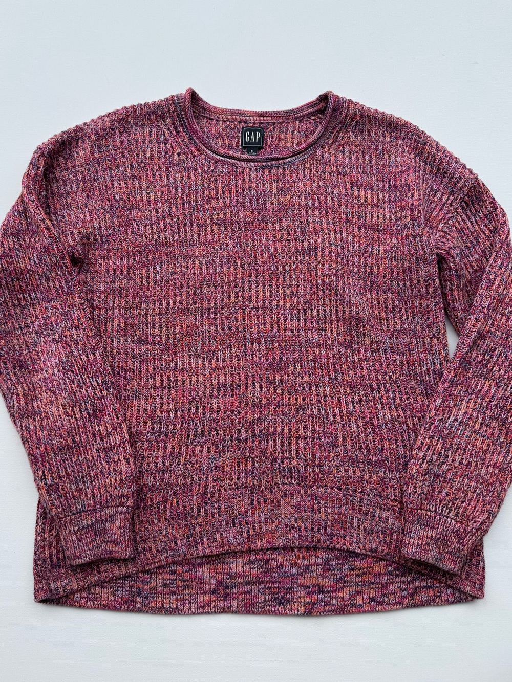 GAP, Multicolor Pink 100% Cotton Crew Neck Sweater, Size S